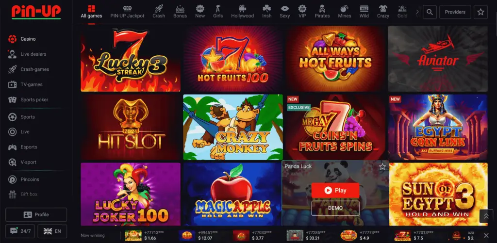 casino pin up online canada